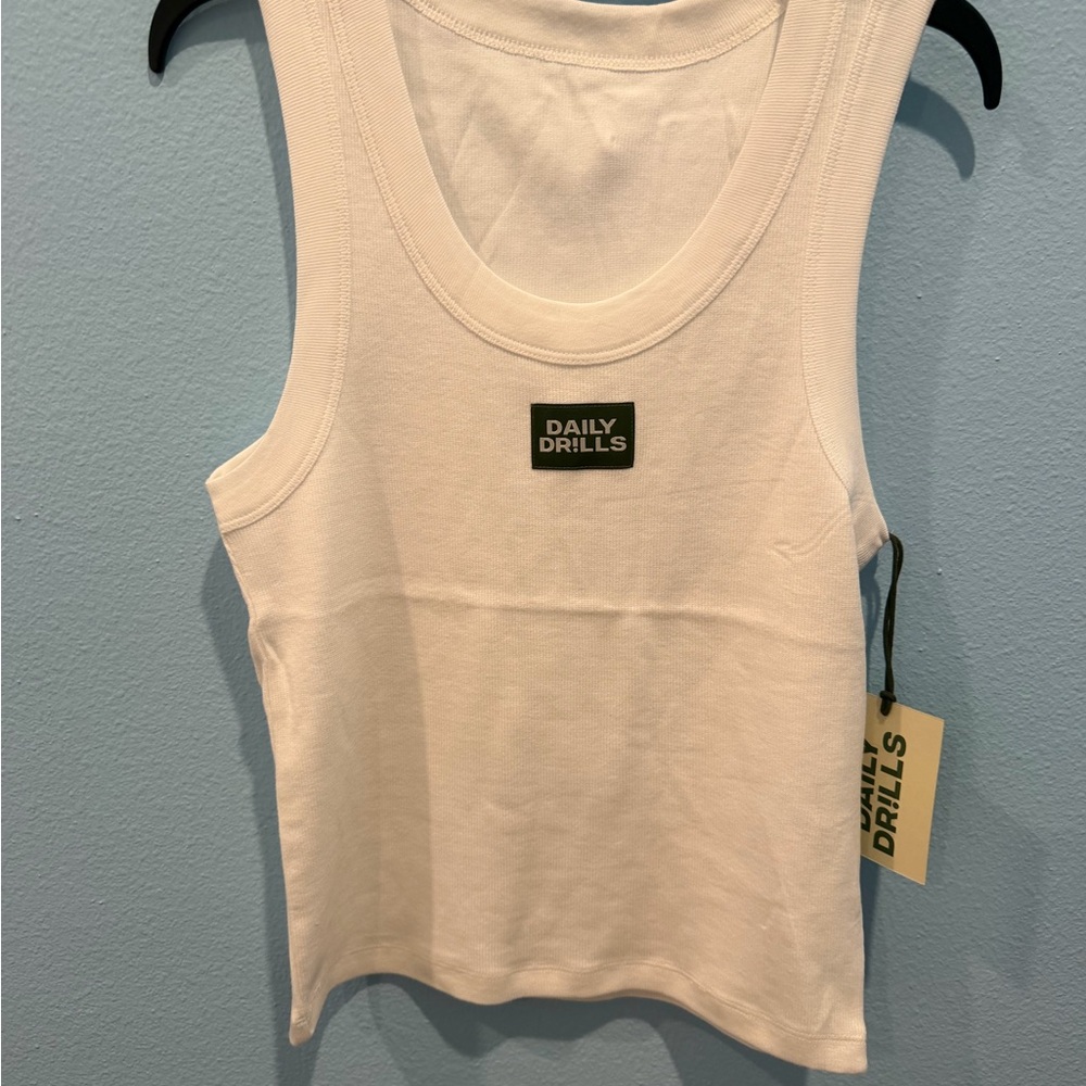 Daily Drills Classic White Tank Top